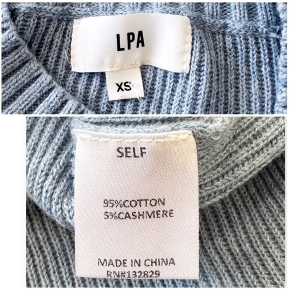 New with Tag, Revolve‎ LPA Top 510 with Ruffle Sleeves, Size XS, Cloud Blue - Picture 11 of 13